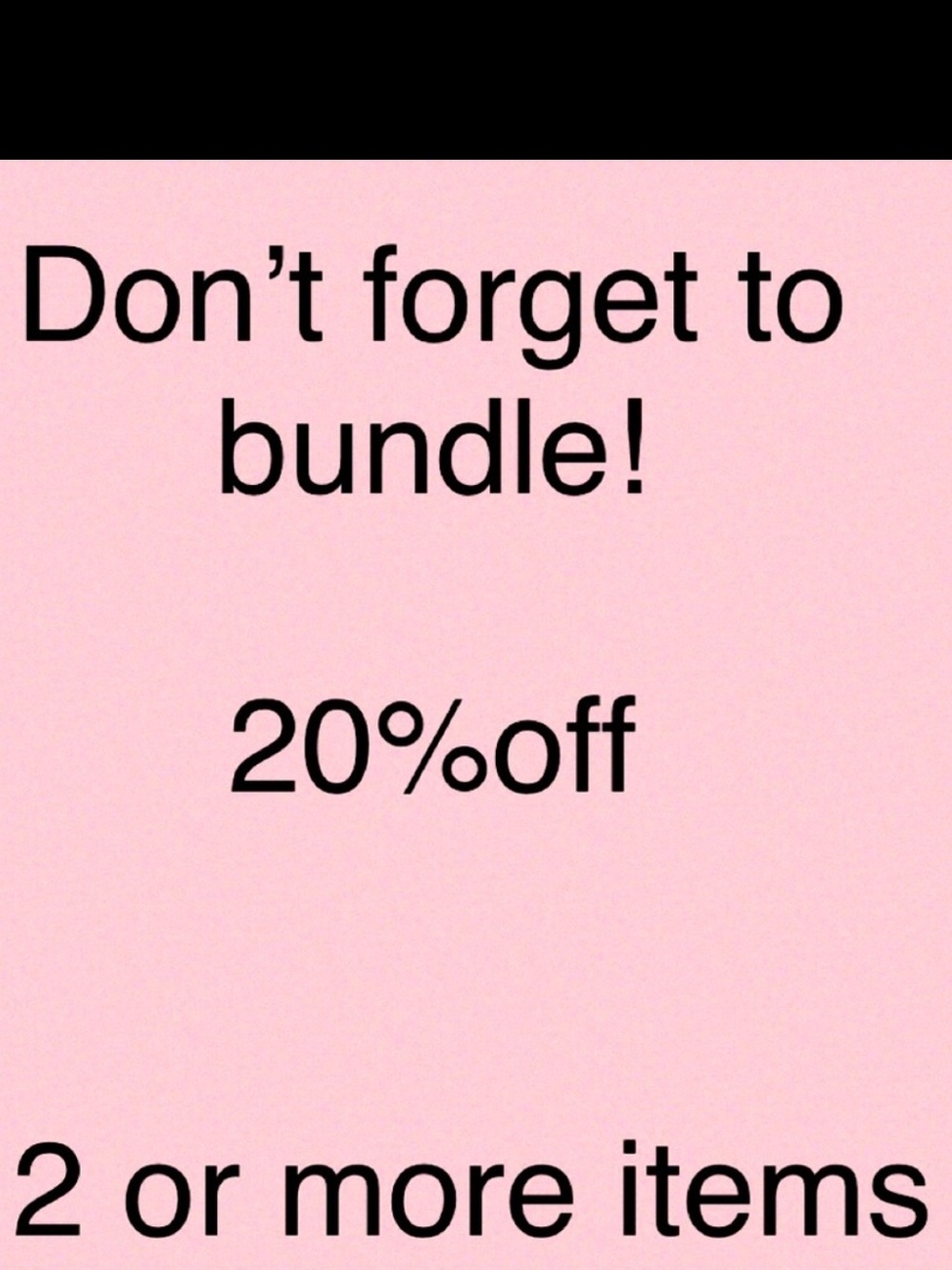 Bundle Discount Sign - Pink & Black